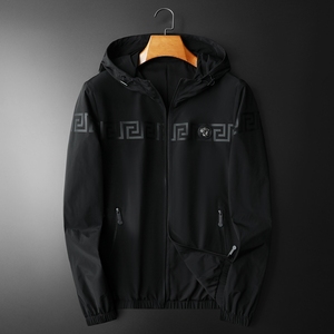 2024秋季新款 男士休闲连帽夹克 M-5XL JK8016-P175（黑底）图片