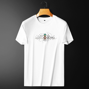 2023年新款 双丝光棉短袖T恤 6595-P80 M-5XL 白色图片
