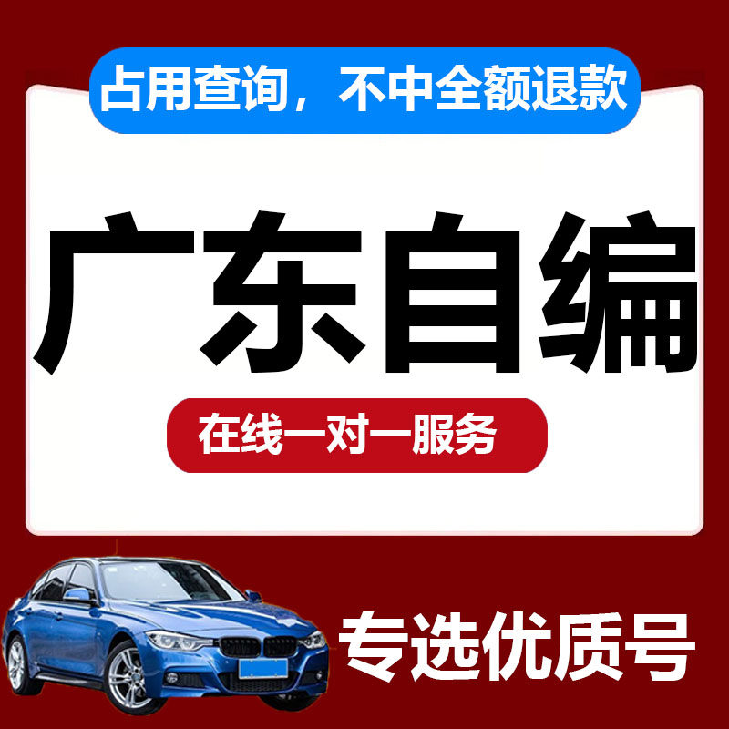 广东广州深圳东莞佛山车牌选号 新能源汽车12123自编自选车牌查询