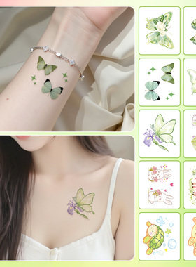 XMXP甜美风蝴蝶彩色纹身贴防水女持久高级感小清新手臂手腕锁骨