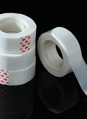 白色透明胶带隐形透明胶纸乳白色胶带磨砂无痕胶办公文具胶带易撕不留痕结婚用品婚庆婚房婚车装饰无痕透明胶