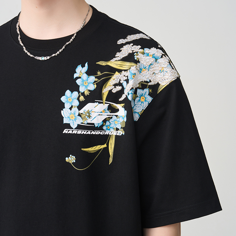 harshandcruel花卉T恤
