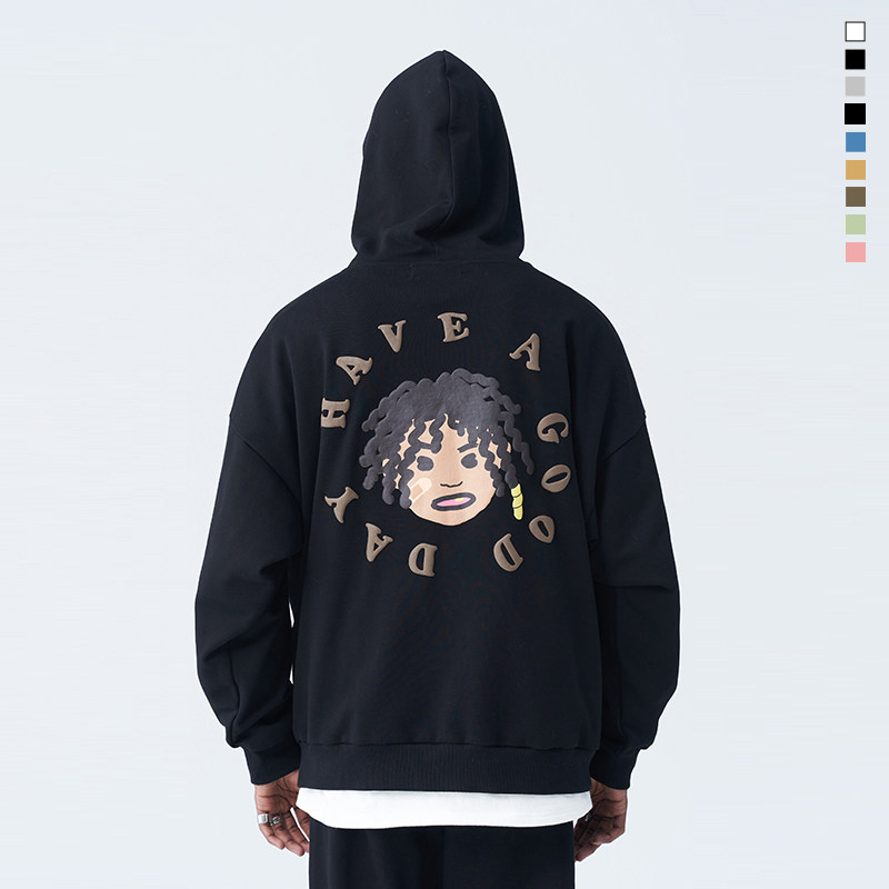 【吴希泽】 harshandcruel美式复古卡通脏辫小黑人加绒连帽卫衣,男装,卫衣,淘宝优惠券,粉丝福利购,淘宝优惠卷