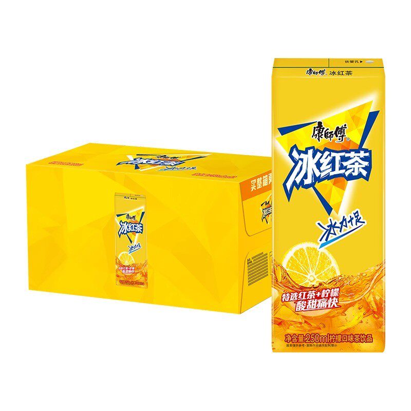 康师傅冰红茶250ml*24盒整箱盒装柠檬口味茶饮料特批价发图片