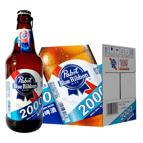 BlueRibbon蓝带啤酒500ml*6瓶整箱包邮640ml原汁麦浓度8°P