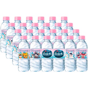农心白山水儿童装天然长白山饮用火山矿泉水330ml*24瓶1L婴儿水