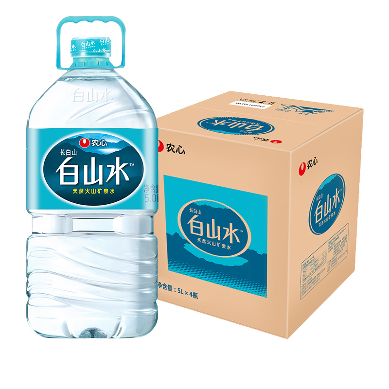 农心白山水天然矿泉水5L*4桶整箱