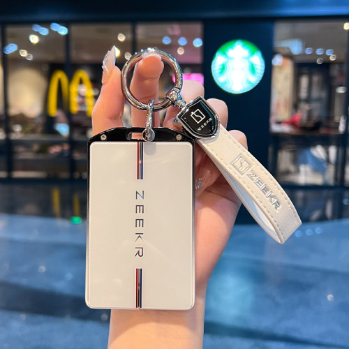 25款极氪001钥匙套卡片007极氪X蓝牙智能实体ZEEKR车保护壳卡包扣