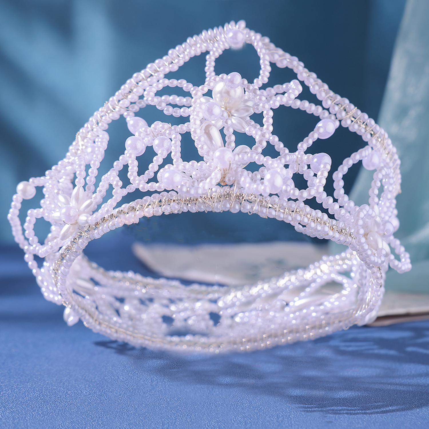 宋制珍珠发冠汉服头饰古装配饰