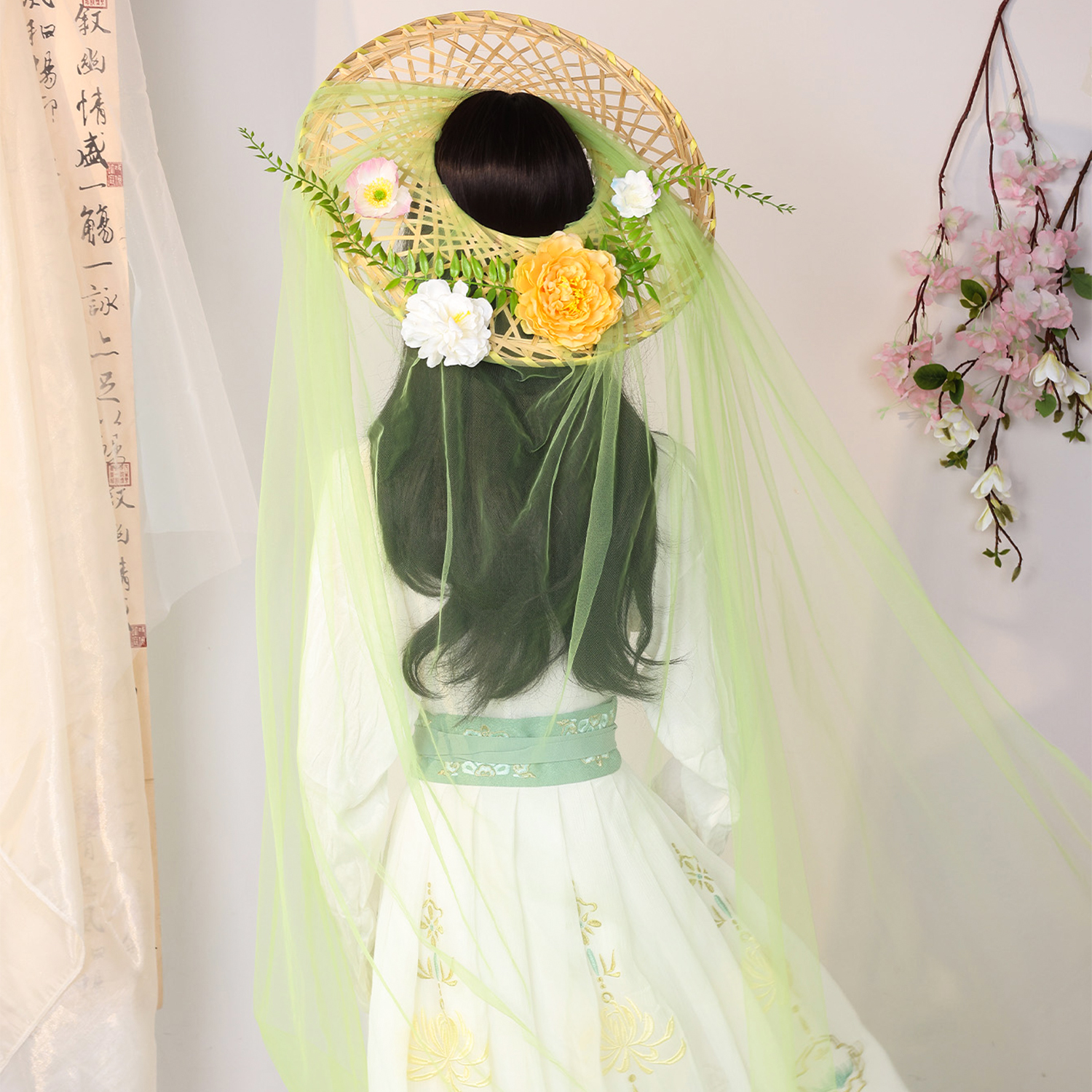 古风发饰仙帷帽cos女侠面纱斗笠