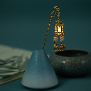 发光发簪仙气灯笼流苏发钗古风发饰灯会古装配饰旗袍簪子汉服头饰