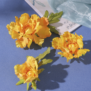 古风发饰绢花发夹套装花神造型簪花发卡古装配饰新中式女汉服头饰