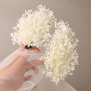 法韩莎【星云】甜美满天星发夹新中式发饰国风仿真花发卡古风簪花