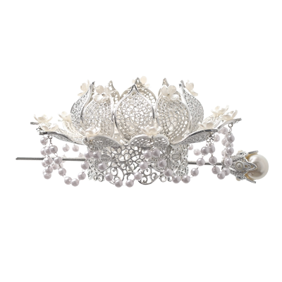 新款现货莲花冠古风明制头饰