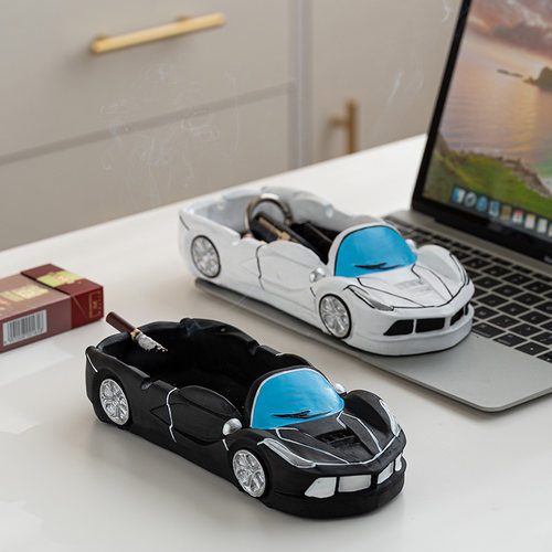 卡通跑车烟灰缸陶瓷家用客厅创意个性时尚潮流防飞灰大烟缸送男友