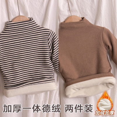 男童女童新款德绒打底衫