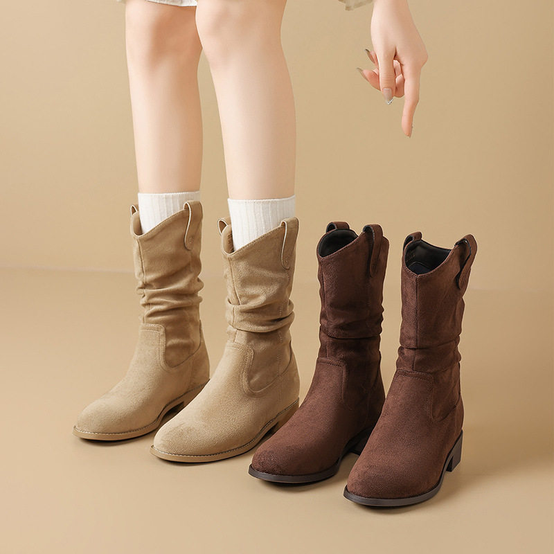 ZHR则则美拉德平底短靴2025秋季新款时尚百搭西部风休闲女靴BL656,女鞋,西部靴,淘宝优惠券,粉丝福利购,淘宝优惠卷