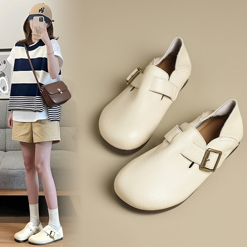 ZHR则则真皮勃肯鞋女2025春季一鞋两穿休闲女鞋超软轻便包头拖鞋,女鞋,勃肯鞋/软木鞋,淘宝优惠券,粉丝福利购,淘宝优惠卷