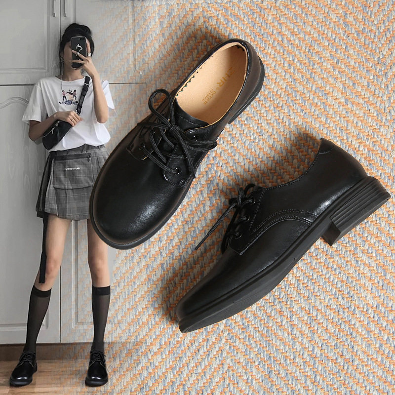 ZHR百搭英伦单鞋女2023新款法式复古小皮鞋时尚气质牛津鞋学院风,女鞋,牛津鞋/布洛克鞋/德比鞋,淘宝优惠券,粉丝福利购,淘宝优惠卷