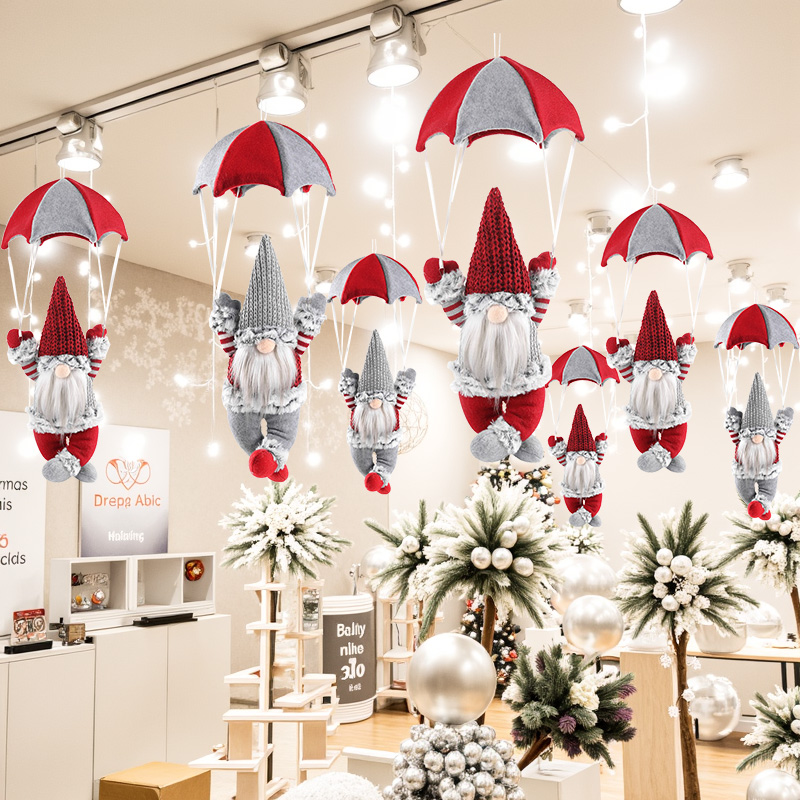 圣诞老人降落伞公仔挂饰吊饰挂件