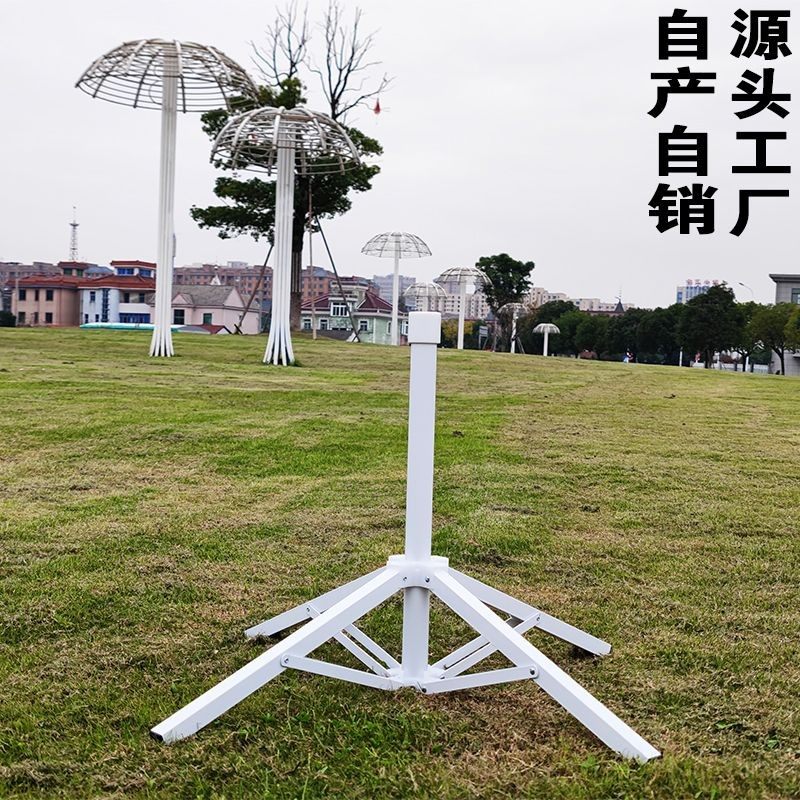 户外大伞支架摆摊大雨伞底座固定器配件抗风水泥墩十字底折叠型