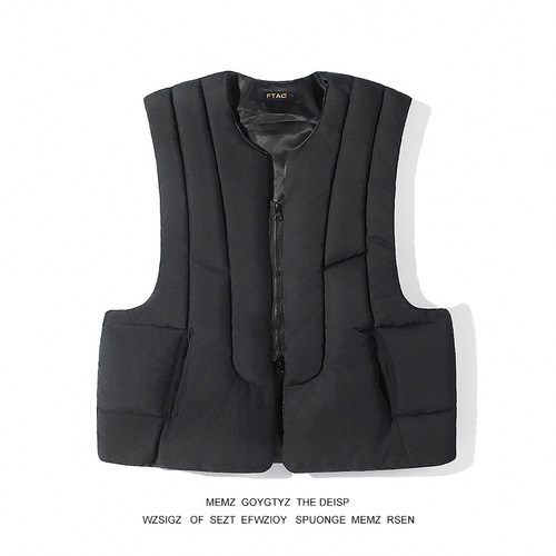 MEMZ美式复古坎肩棉衣马甲男士Cleanfit高街宽松休闲无袖短款棉服