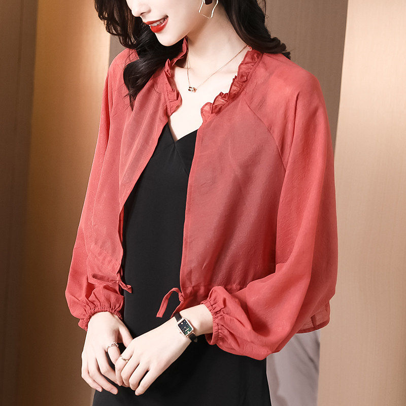 女款薄型长袖防晒衣 2025新款减龄休闲短外套 上衣