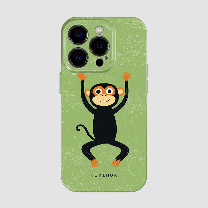 猴子 iphone16promax苹果15plus全包14手机壳全包软壳13mini小众艺术12创意11耐脏xs高级感适用华为mate60pro