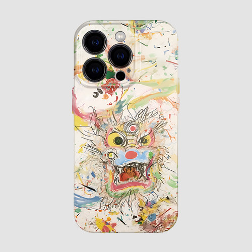七彩涂鸦龙iPhone16苹果15promax菲林17手机壳全包软壳13mini小众艺术12创意14耐脏x高级感适用mate60pro华为