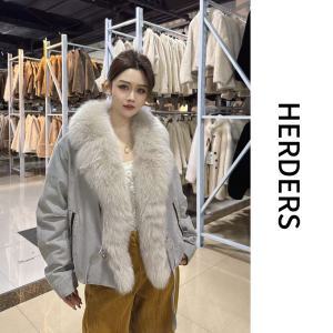 【花花】短款大毛领羽绒服女款外套 258922