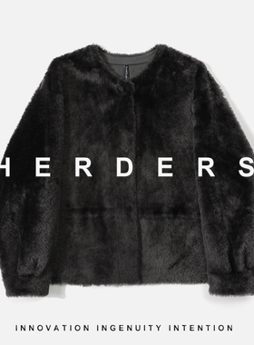 【安晴粉丝专享】 短款圆领皮毛一体外套 52220