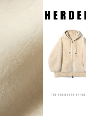 【粉红九周年专享】中长款连帽皮毛一体外套 52320