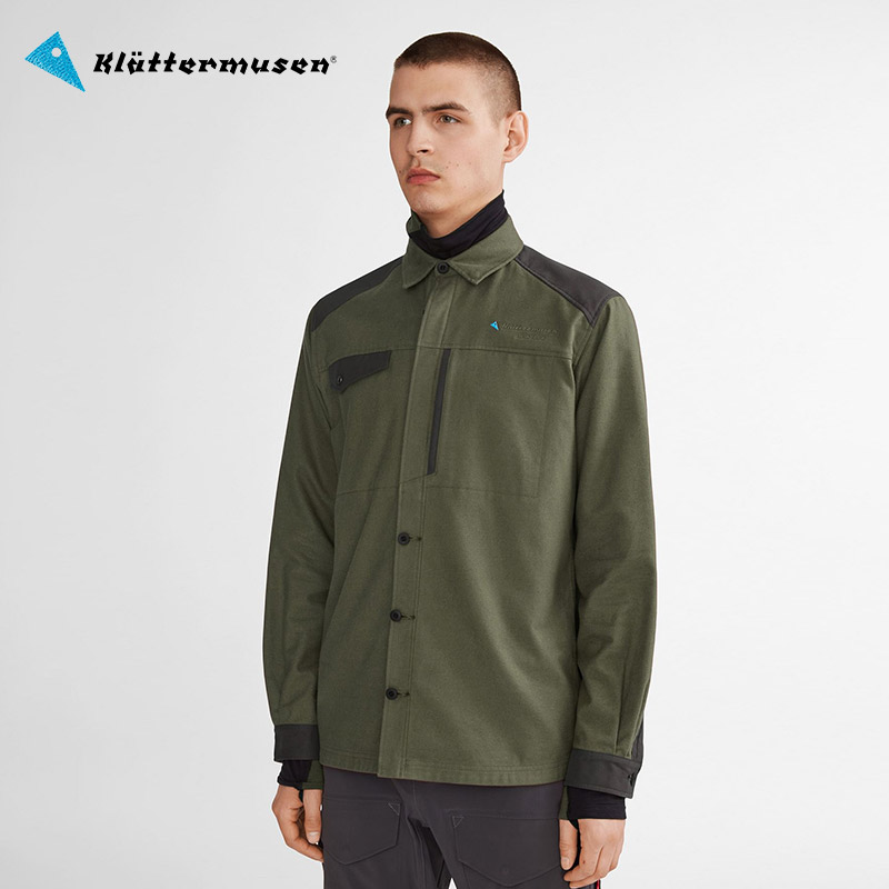 攀山鼠有机棉复古工装衬衫男