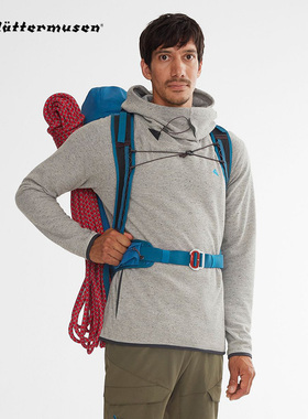 klattermusen攀山鼠秋冬男羊毛混纺运动休闲帽衫卫衣金苹果20619M