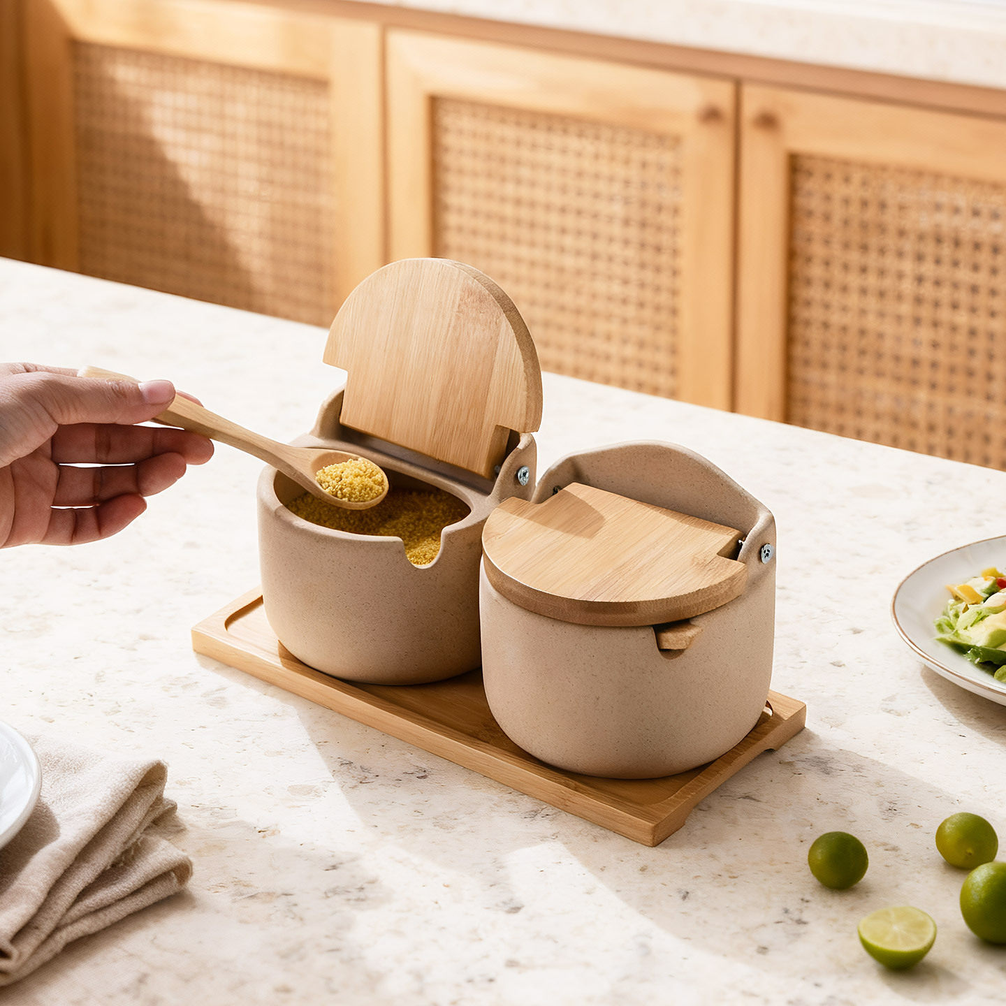 中古陶土调味罐家用厨房