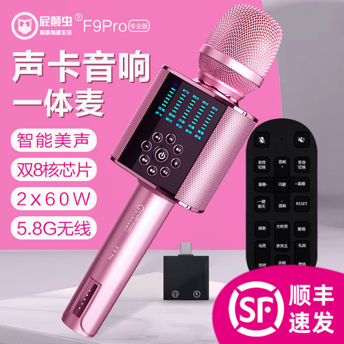【高档礼品年会奖品】hifier/屁颠虫F9Pro音响一体麦克风手机K歌