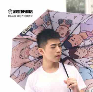 京优满头大汉晴雨伞个性忘满头大汗soho京两用礼物同志太阳伞