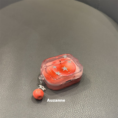 小众半透星星苹果耳机壳保护套