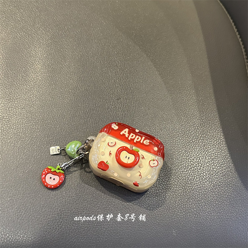 可爱立体小苹果适用于airpods pro蓝牙耳机壳2代3代4代保护套,3C数码配件,耳机保护套,淘宝优惠券,粉丝福利购,淘宝优惠卷