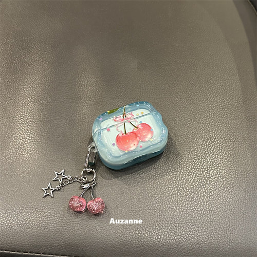 小众半透蓝星星樱桃耳机壳保护套