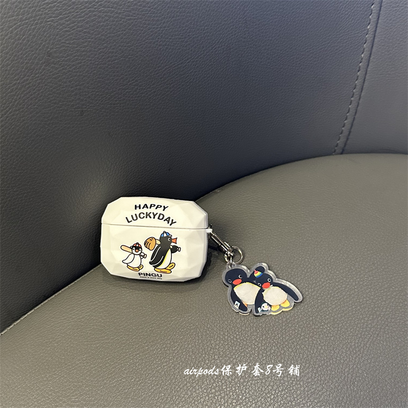 可爱趣味小企鹅耳机壳
