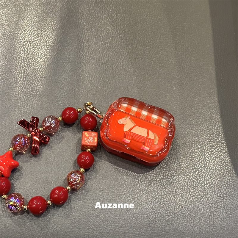 搞怪可爱小马耳机壳保护套