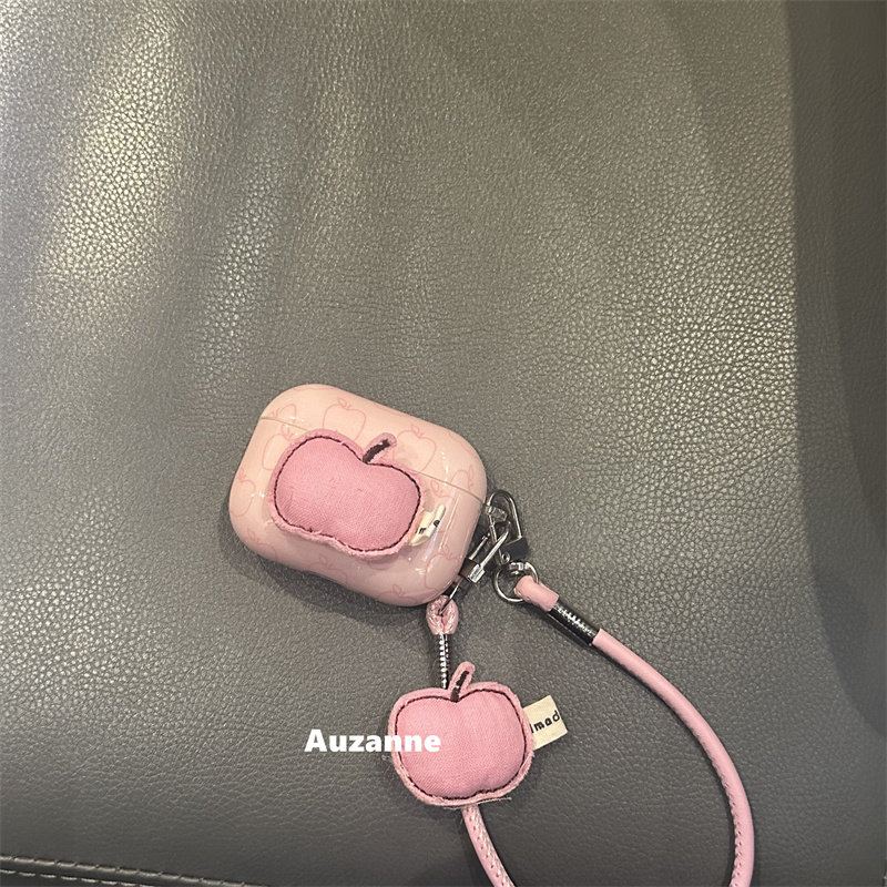 立体粉色苹果适用于airpodspro1代2代3代4代蓝牙耳机壳保护套,3C数码配件,耳机保护套,淘宝优惠券,粉丝福利购,淘宝优惠卷