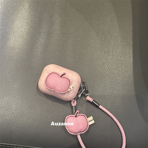 立体粉色苹果耳机壳保护套