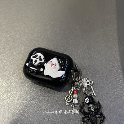 万圣节搞怪立体幽灵耳机壳