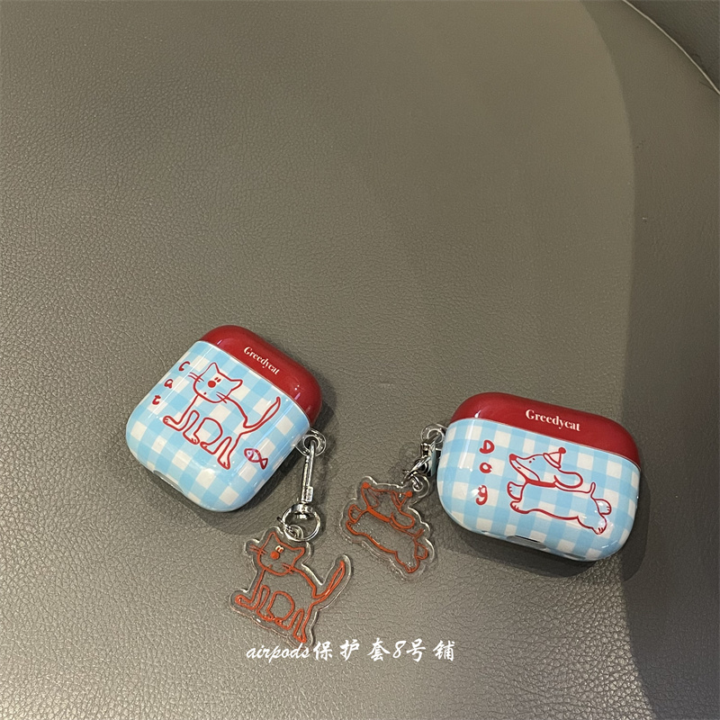 韩系ins可爱小狗小猫耳机壳