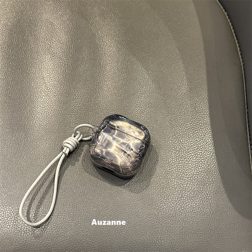 半透灰色水波纹耳机壳