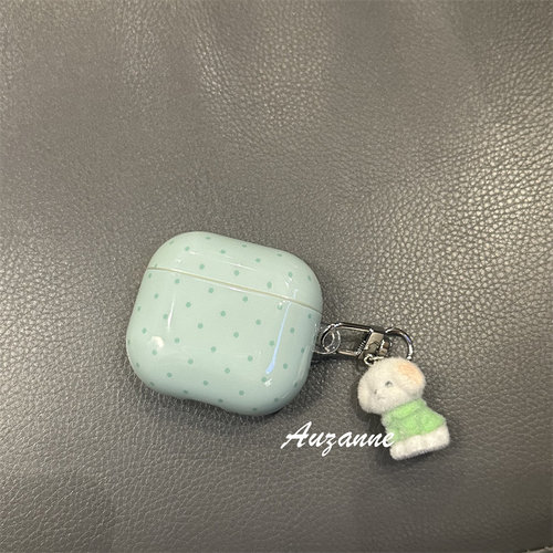 小众薄荷绿波点耳机壳
