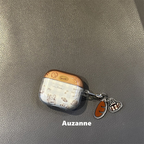复古可爱线条面包耳机壳