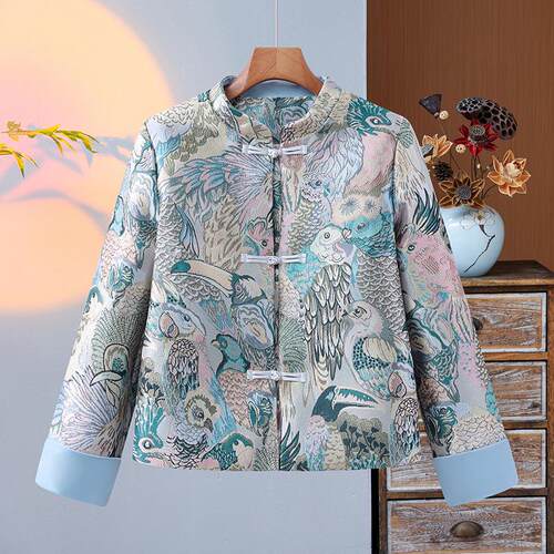 新中式国风盘扣提花外套